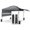 Costway 10'x17.6'Outdoor Instant Pop-up Canopy Tent Dual Half Awnings Adjust Patio Blue/White/Gray/Black/Pink